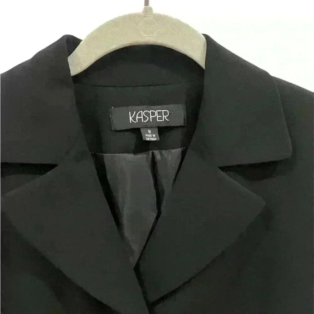 Kasper 2-Piece New NWT Suit Skirt Blazer Black Size 8 - Picture 5 of 6